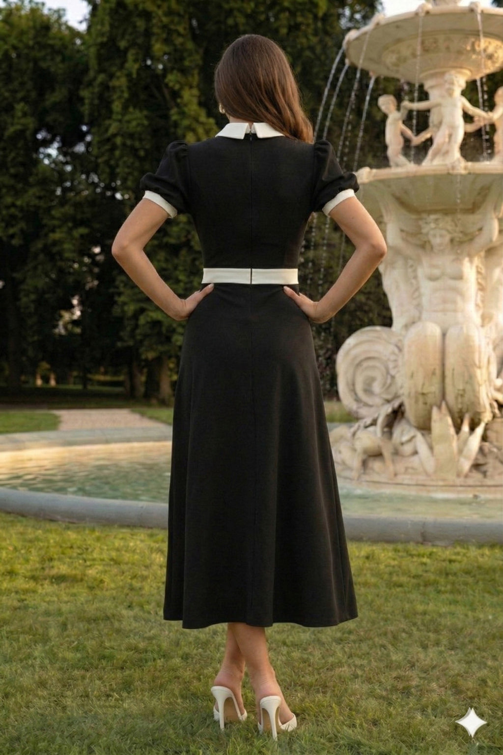Elegant Pearl Stone Midi Maxi Dress